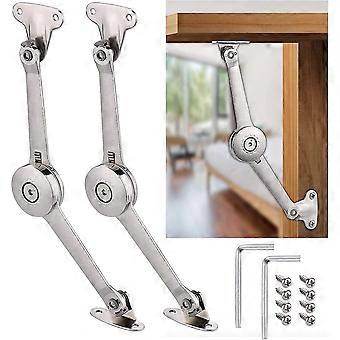 2pcs Soft Close Lid Support Hinges With Screws & Hex Key For Kitchen Door Cabinet Cupboard Wardrobe