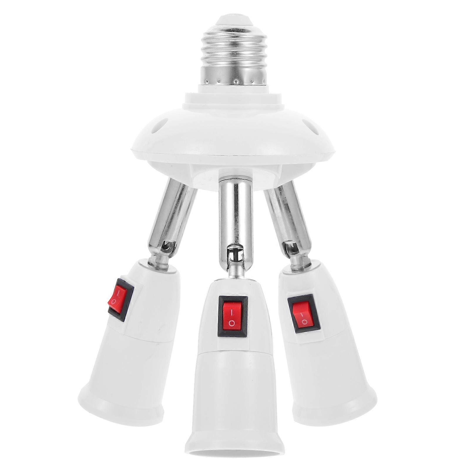 E27 Splitter 3 Heads E27 Base Bulb Adapter E27 Lamp Converter Socket Splitter