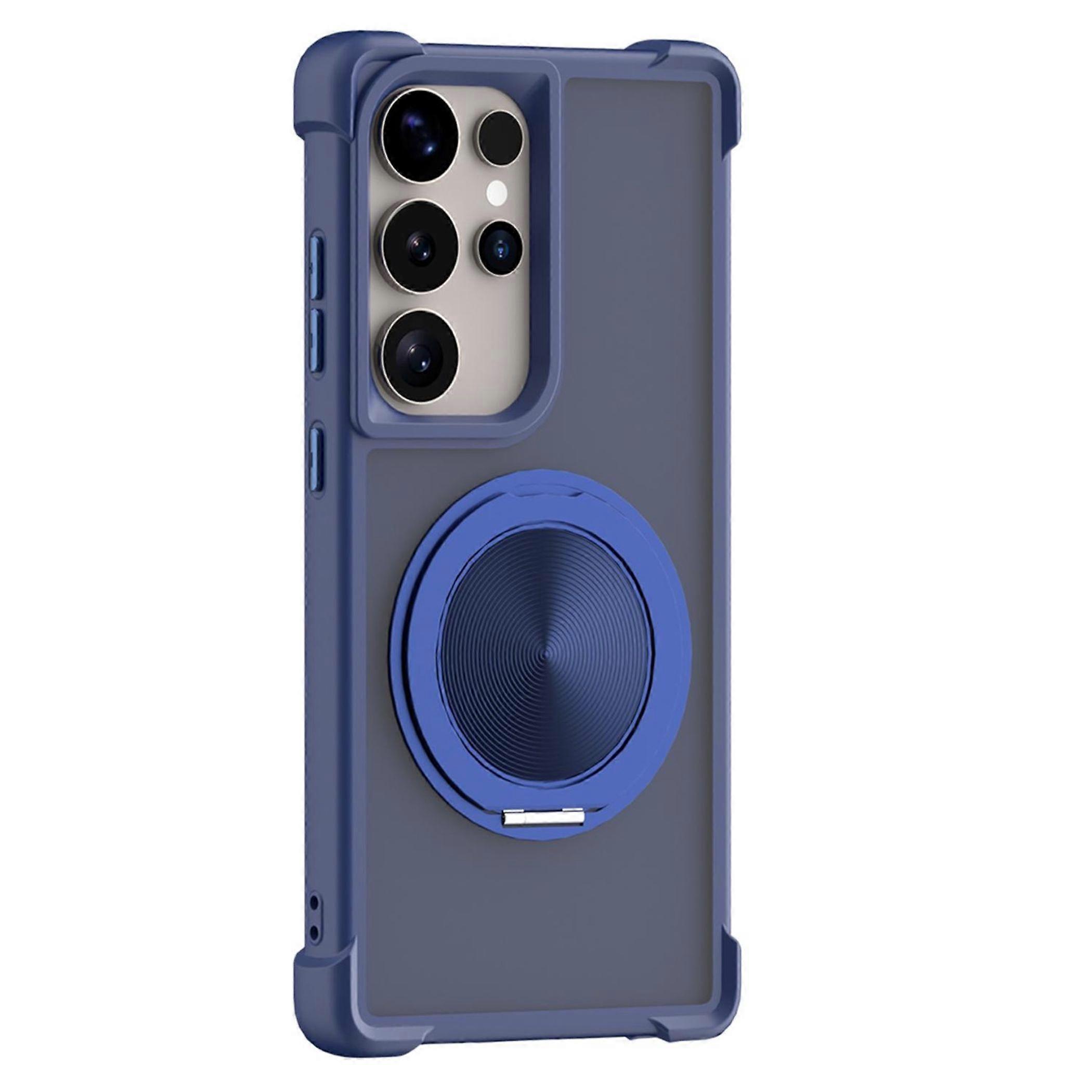 MagSafe Phone Case for Samsung Galaxy S26 Ultra with 360 Degree Ring Holder, Blue