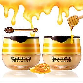 2PCS Moisturizing Lip Balm and Overnight Hydrating Lip Mask with Brush for Deep Hydration