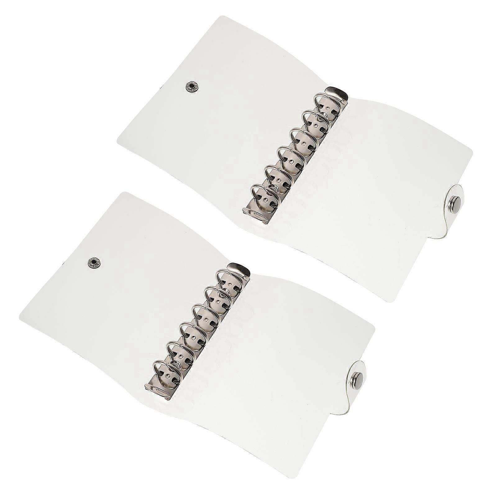 PVC Loose Leaf Binder for Students 2Pcs 6 Hole Notebook Covers