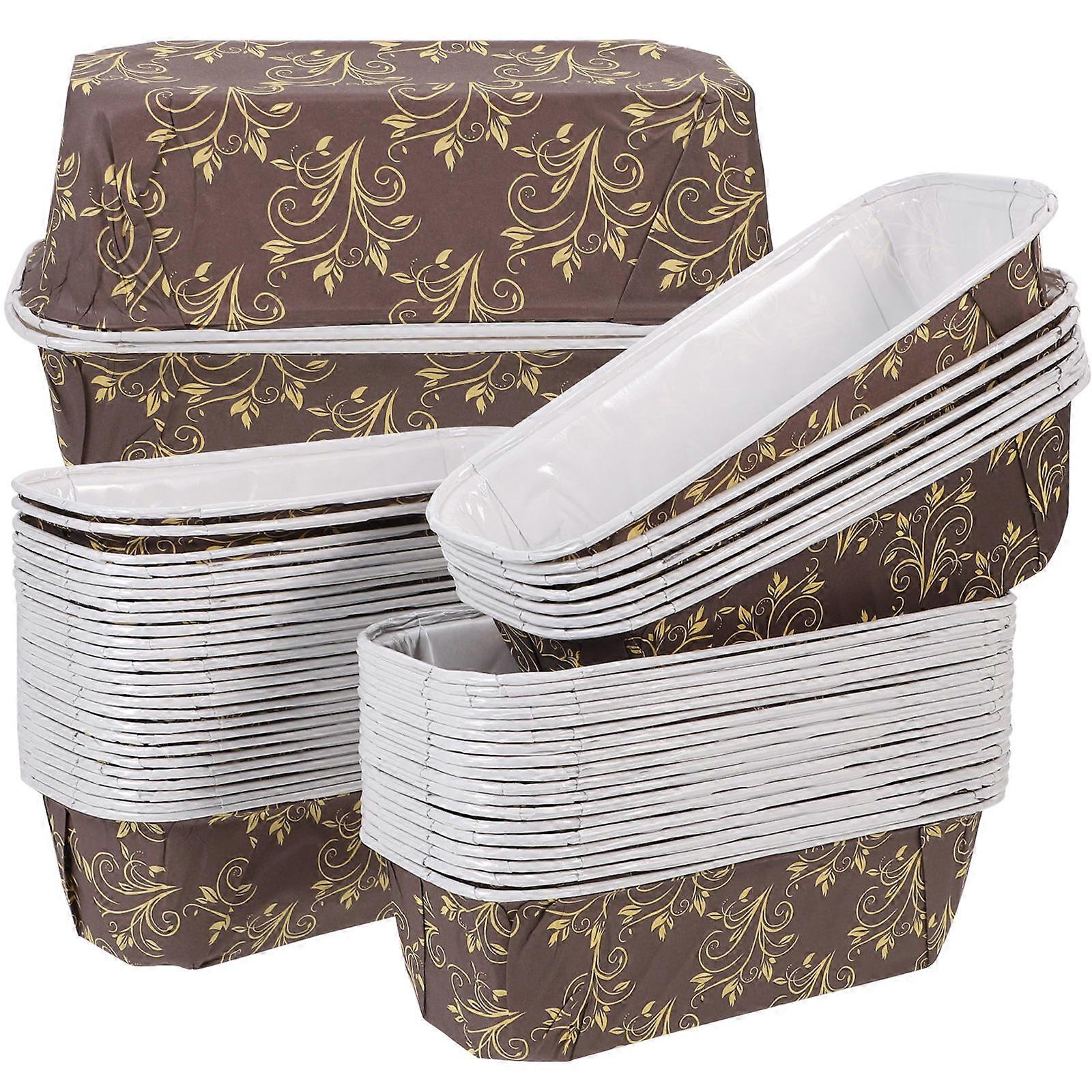 50pcs Boat Shape Cake -resistant Dessert Liners Bread Containers