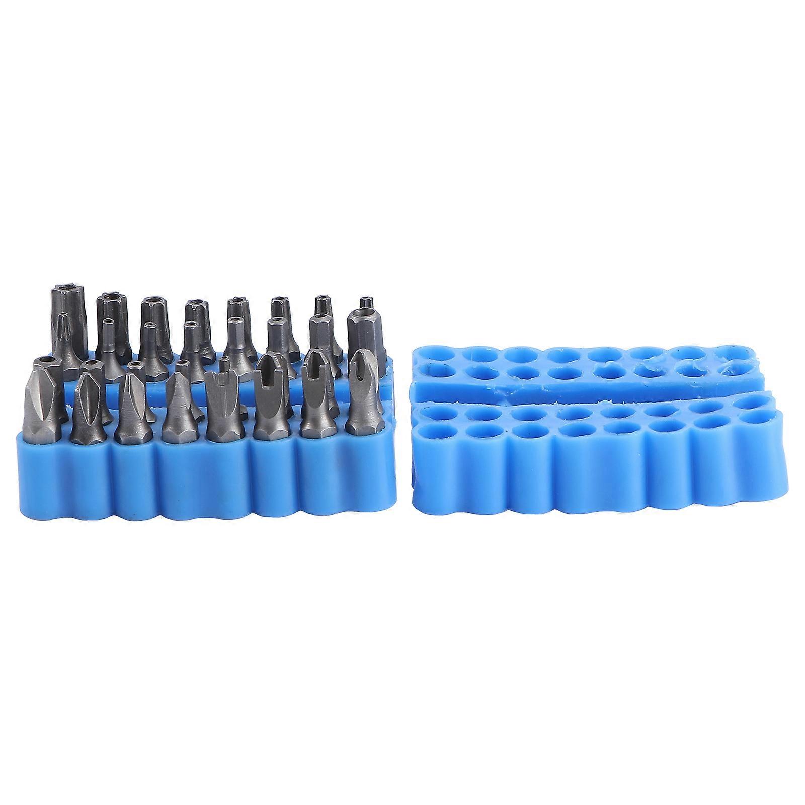 33 Pcs Security Bit Set Tamper Proof Torx Hex Star Screwdriver with Bit Holder