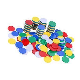 200pcs Kreatives Spiel Münzen Plastikwährung Spielzeug Bingo Spiel Chips Requisiten