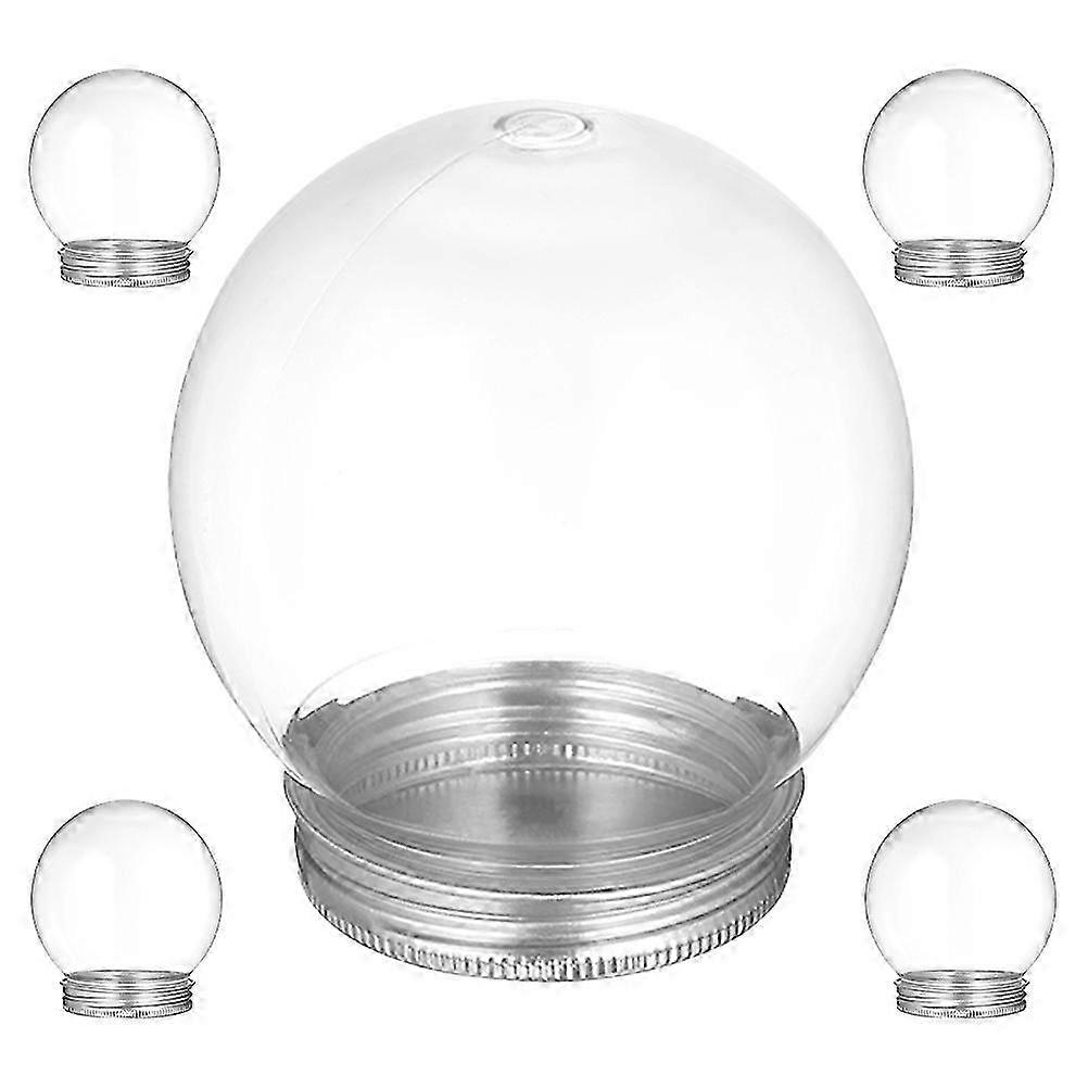 Transparent Snow Globe Jar for Storage 5Pcs Plastic Candy Bottles