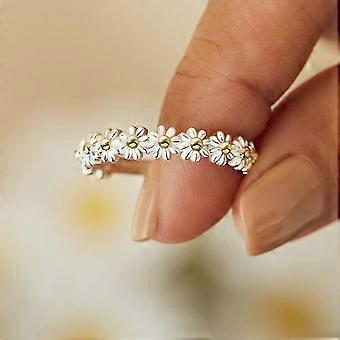 Betterlifefg-süße süße Gänseblümchen Blumenring für Frauen Mädchen