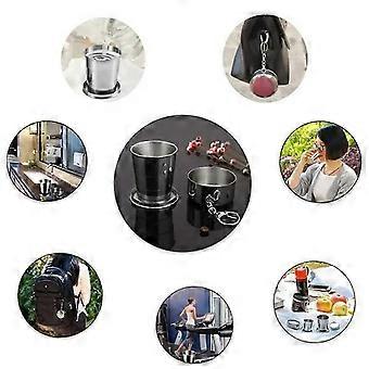 Portable Outdoor Travel Folding Foldable Cup Telescopic Mug Portable Stainless Steel Foldable Water