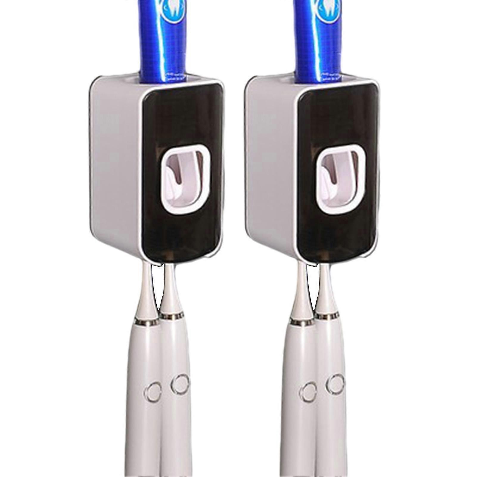 Easy Install Toothbrush Holder with Toothpaste Squeezer for Home