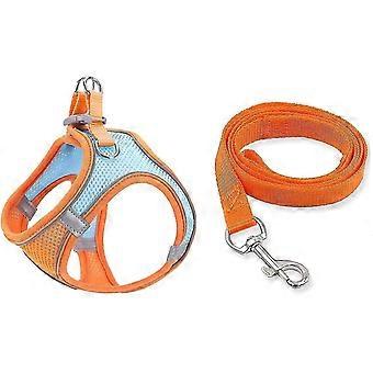 Mittleres Hunde- und Katzen-Walking-Set, kleine Hundeweste, atmungsaktive und langlebige kleine Hundeweste (m13-17 Pfund)