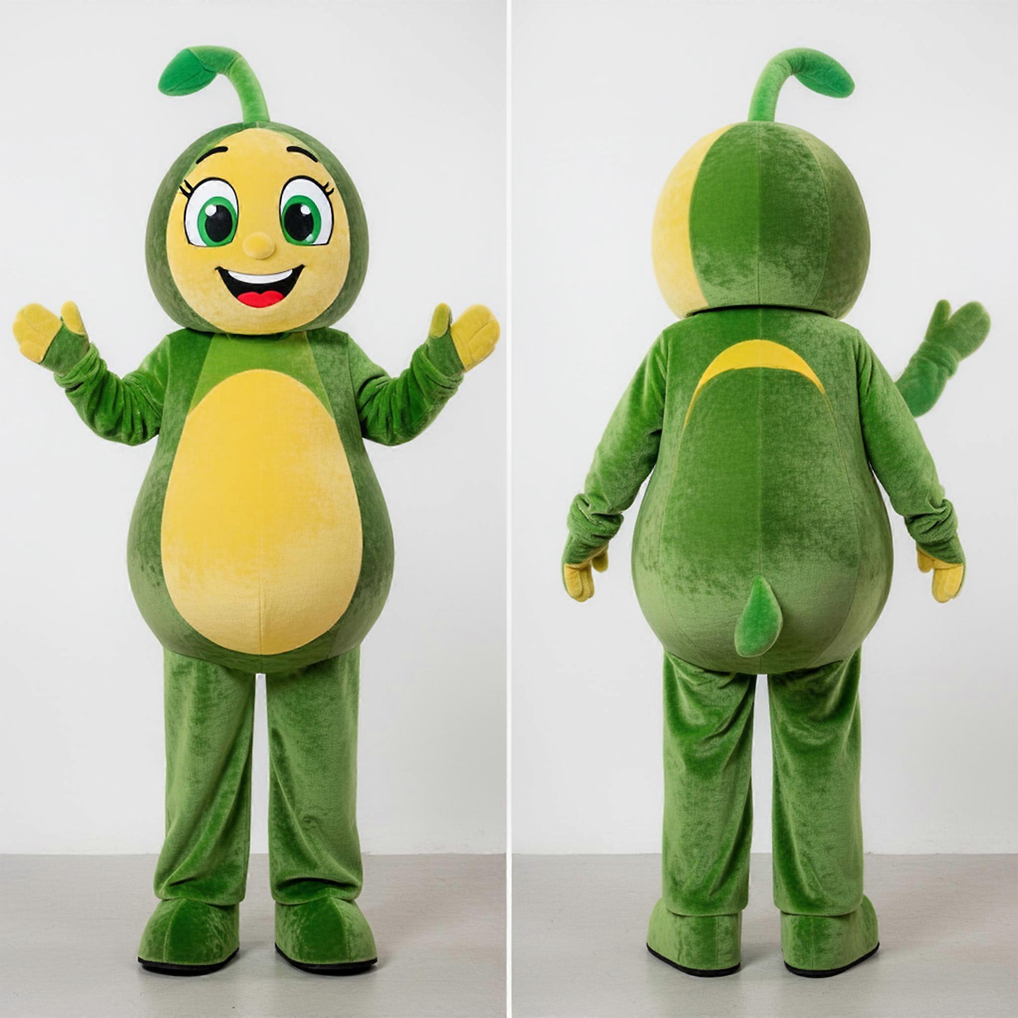 MASTICOT Olive Green Whimsical Stilt Walker Mascot