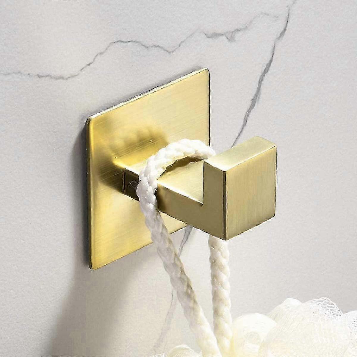 Self-adhesive wall towel hook without drilling (1 gold)