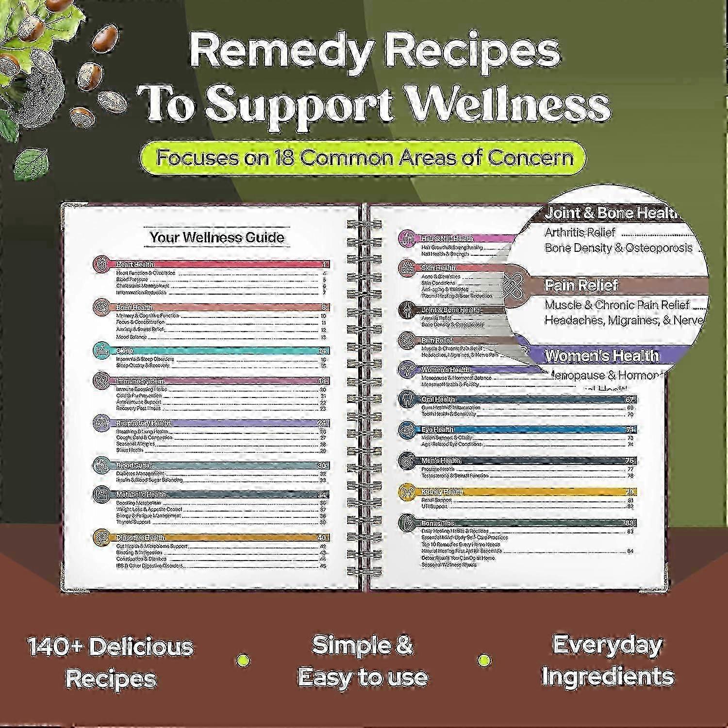 Spiral-Bound Herbal Wellness Guide