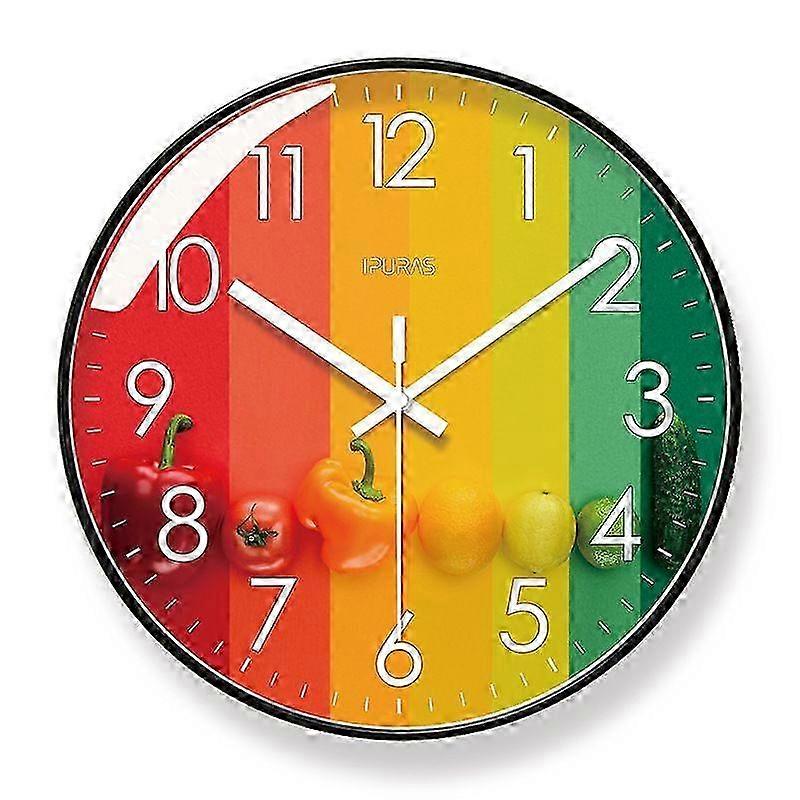 Silent Fruit Vegetable Decorative Clock