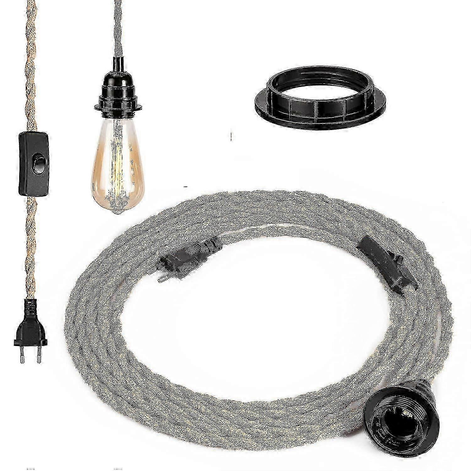 Dimmable Hemp Pendant Lighting Cord
