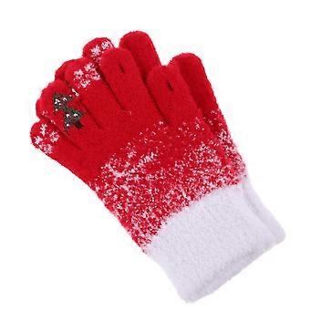 Luvas de inverno quentes para mulheres com função touchscreen (1 par de luvas de Natal)