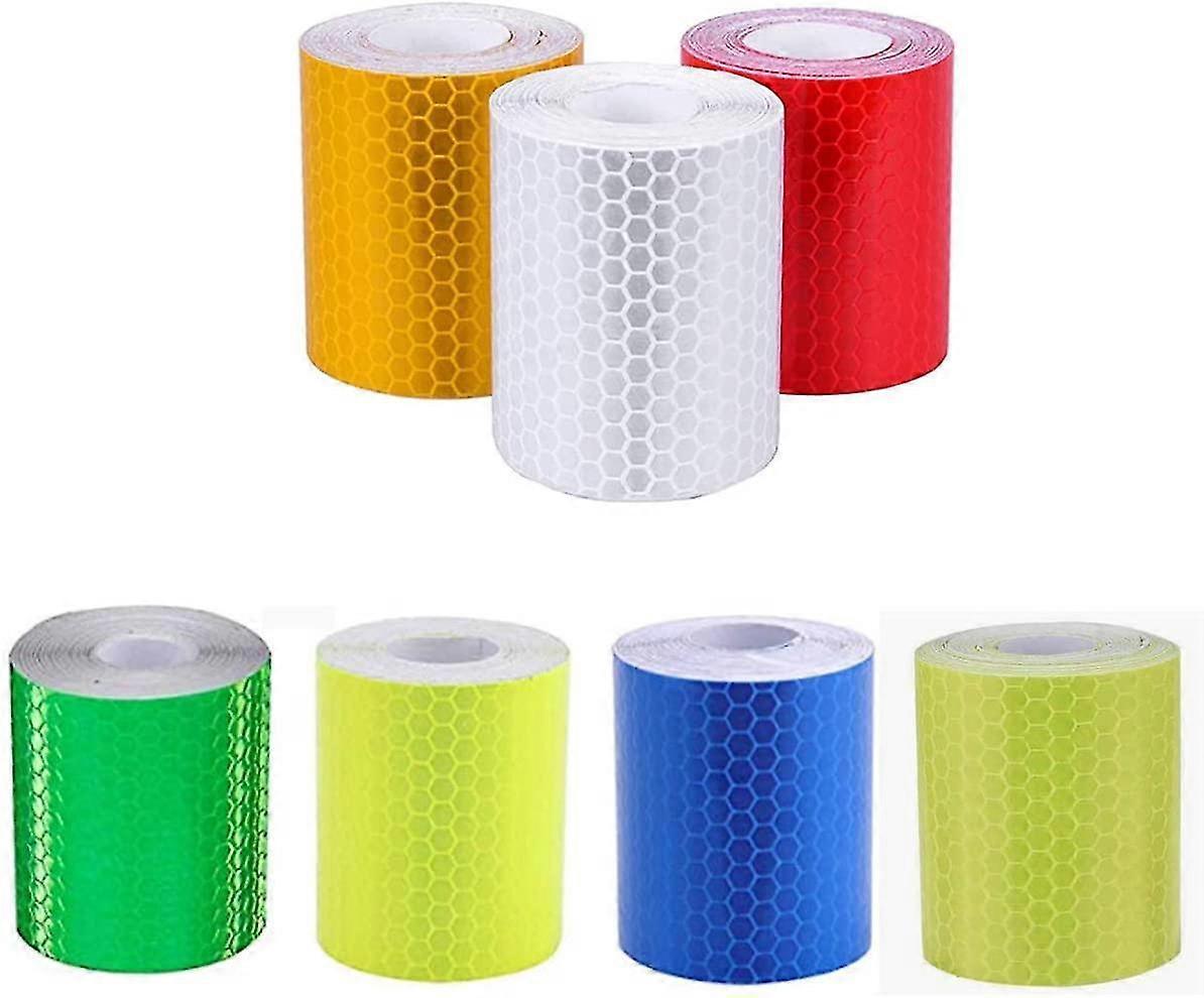 7 Roll Fluorescent Reflective Safety Tape