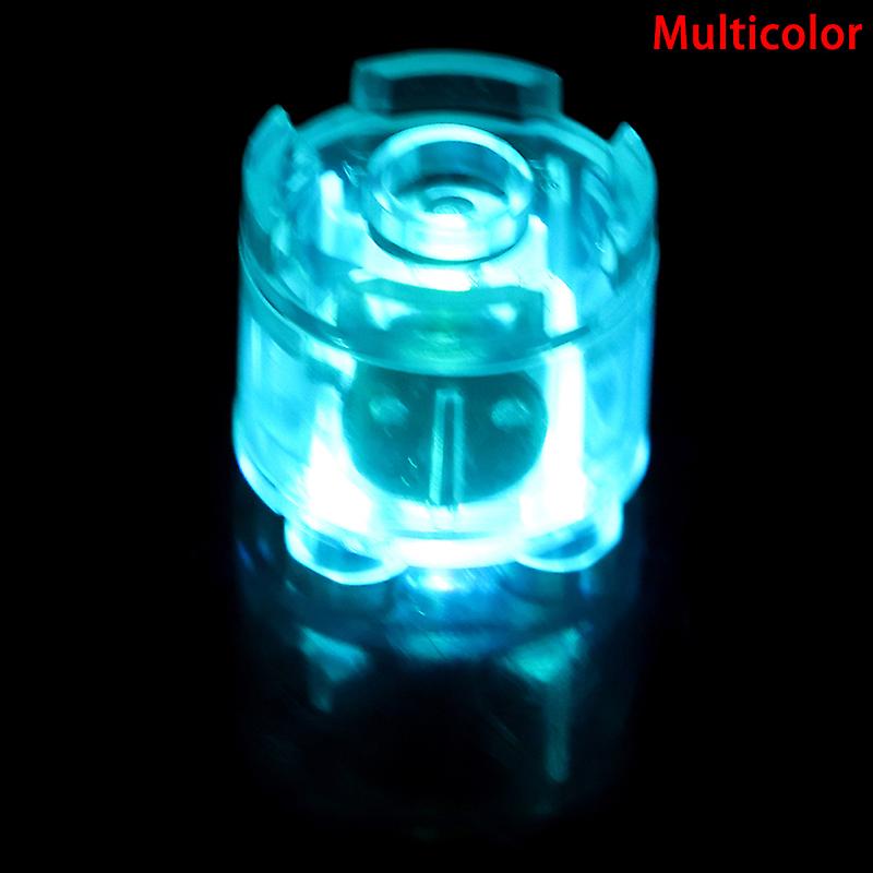 2 adet Işık Tuğla Lüminesan Lamba Aksesuarları Yuvarlak Diy Renkli Renk Led Işık