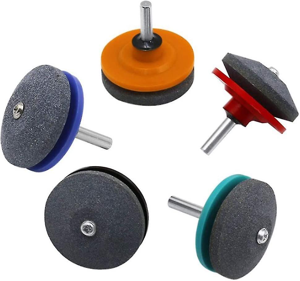 5 Pieces Lawn Mower Sharpener,universal Lawn Mower Knife Sharpener,multifunctional Sharpening Tool Sharpener For Electric Drill,grinding Tool Garden T