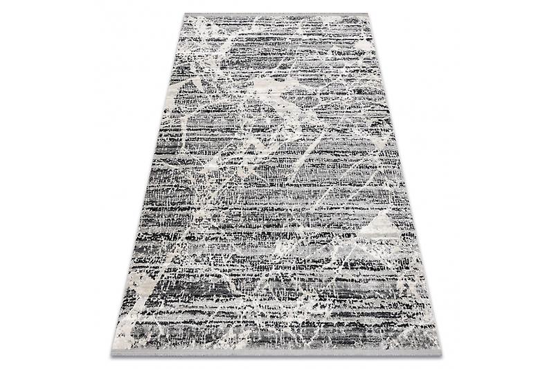 Modern carpet TULS structural, fringe 51322 Marble grey / ivory