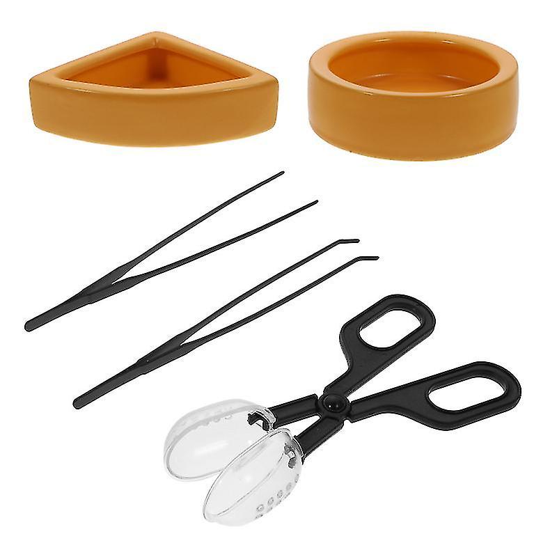 17X1x1cm Assorted Color Pet Bowls, Feeders & Waterers 1 Set Practical Reptile Feeding Tongs Long Twe