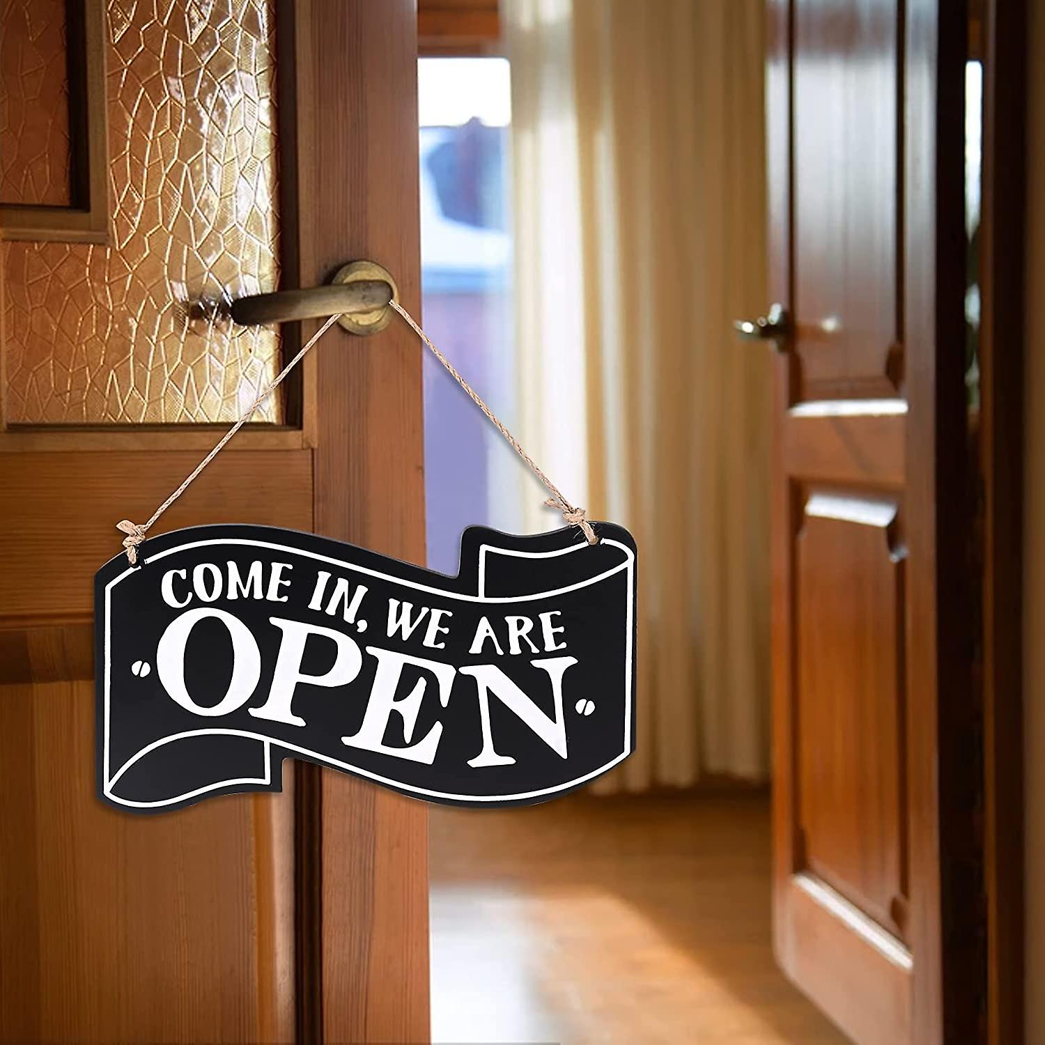 Open Closed Sign For Shop 14x25cm Wooden Plaque Sign Decorative Wooden ...