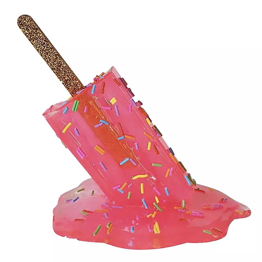 Melting Popsicle Sculpture Resin Desktop Statue for Pop Art Sculpture Home Decor
