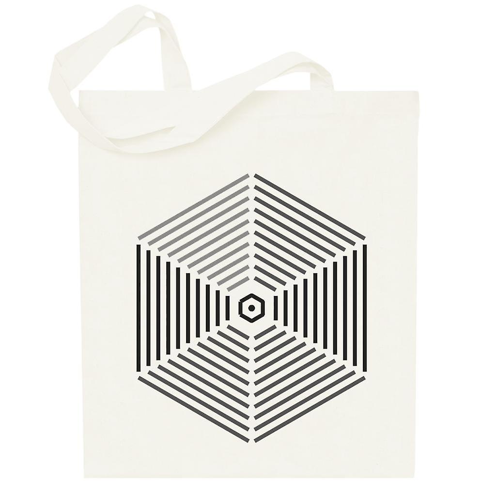 Geometric Shape Hexagonal Lines Totebag
