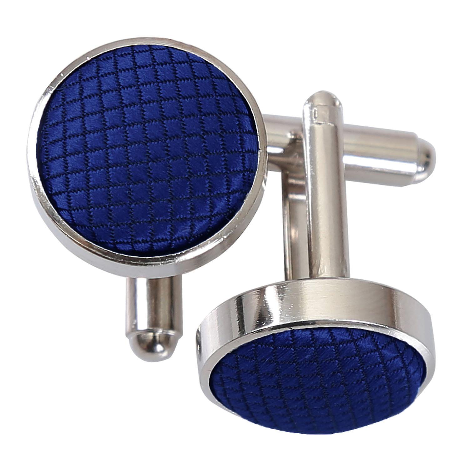 Royal Blue Solid Check Cufflinks
