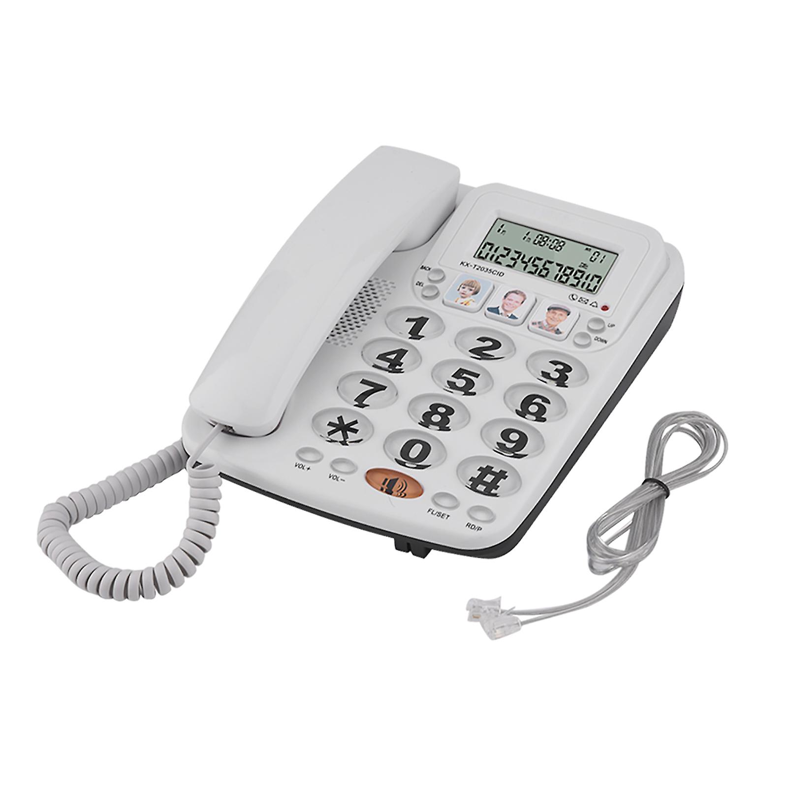 2-line Corded Phone with Speakerphone Speed Dial Corded Phone with Caller ID for Home/Office