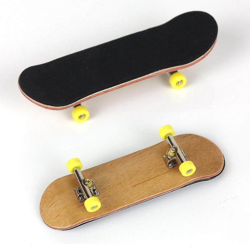 Complete Wooden Fingerboard Finger Skate Board Grit Box Foam Tape Maple Wood