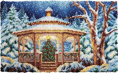 Christmas Gazebo Rug Latch Hooking Kit (102x69cm)