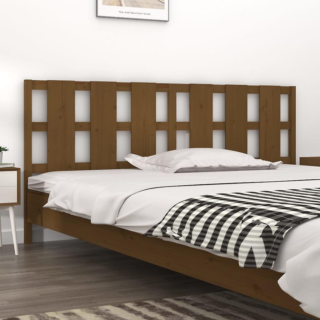 Headboard Honey Brown 205.5x4x100 cm Solid Pine Wood