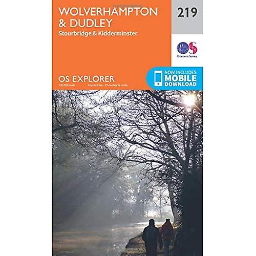 OS Explorer Map (219) Wolverhampton and Dudley, Stourbridge and Kidderminster