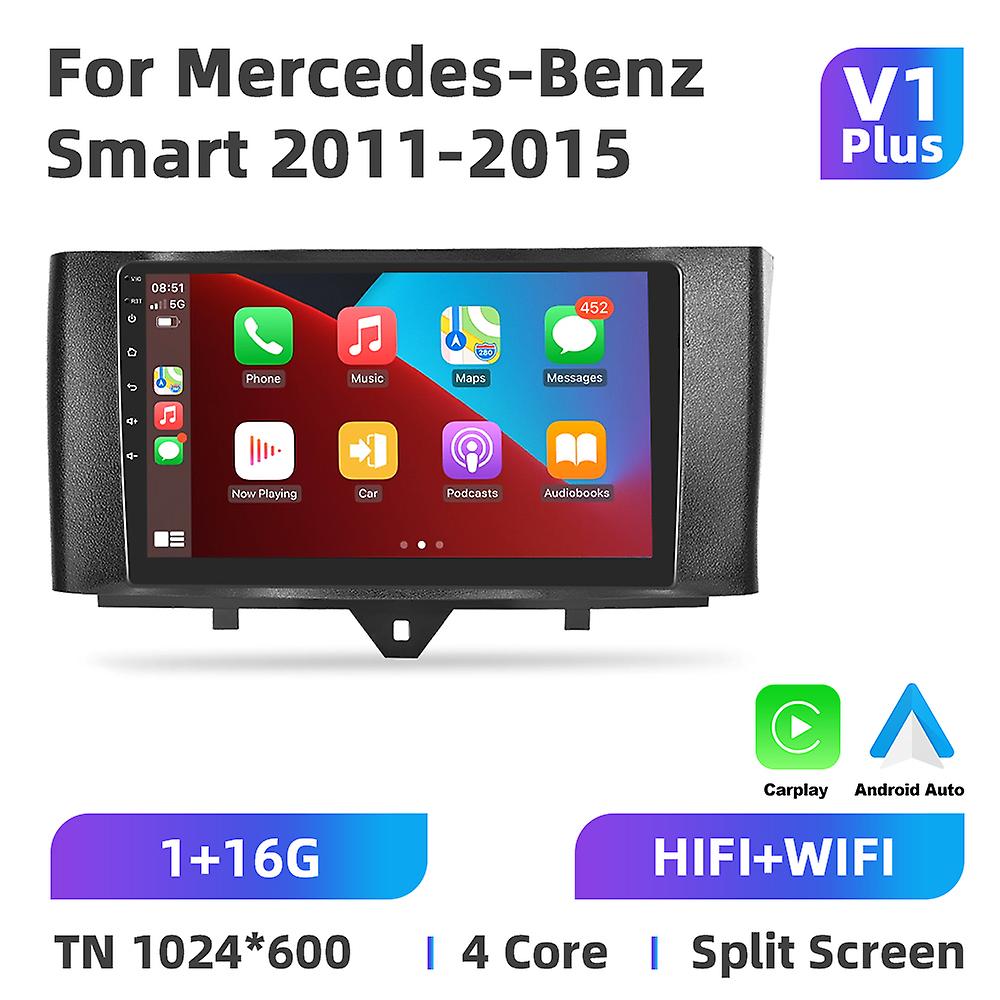 Android 2din Car Radio For -benz Smart 2011-2015 Lecteur vidéo multimédia Navigation GPS Auto Stéréo Autoradio