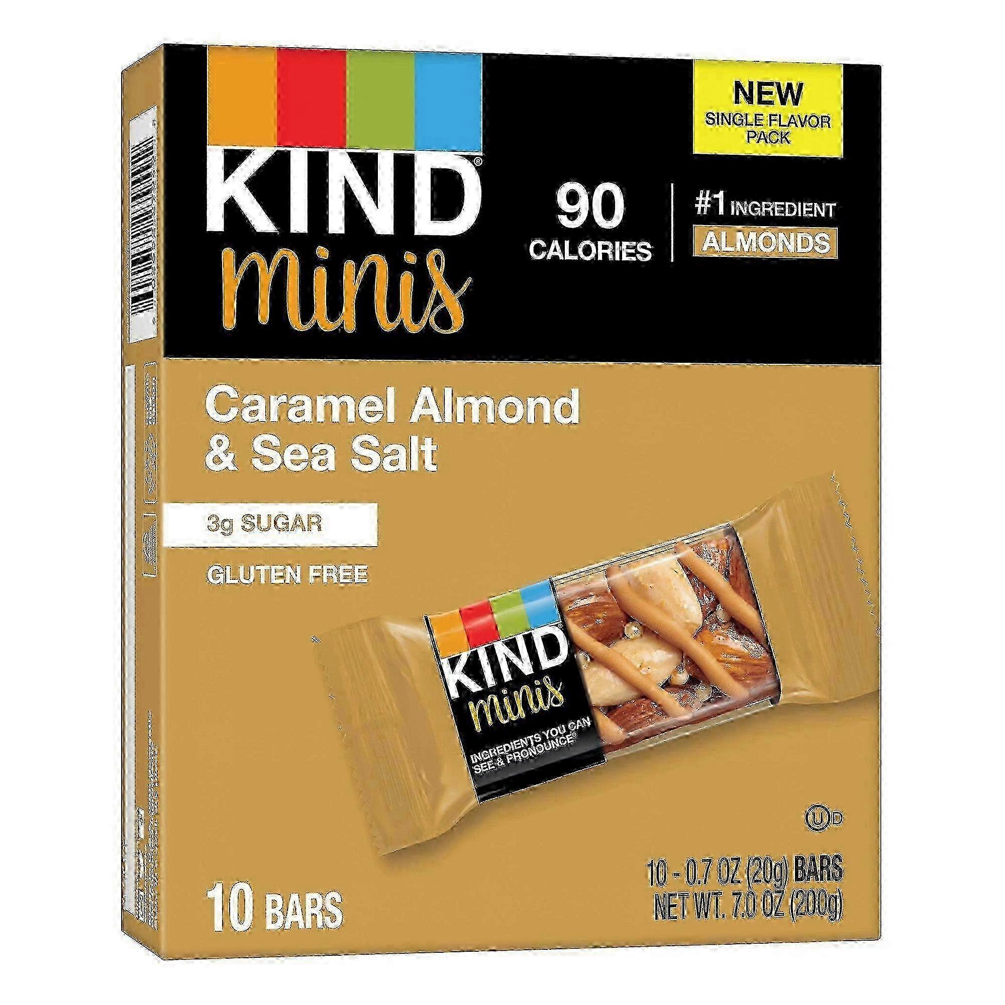 Kind Minis 焦糖杏仁海盐能量棒,10 个