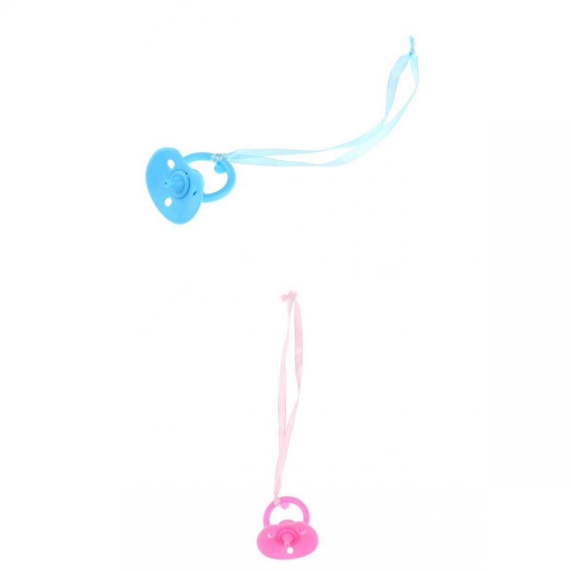 2pcs Plastic Magnetic Pacifier With Lanyard Doll Accessory