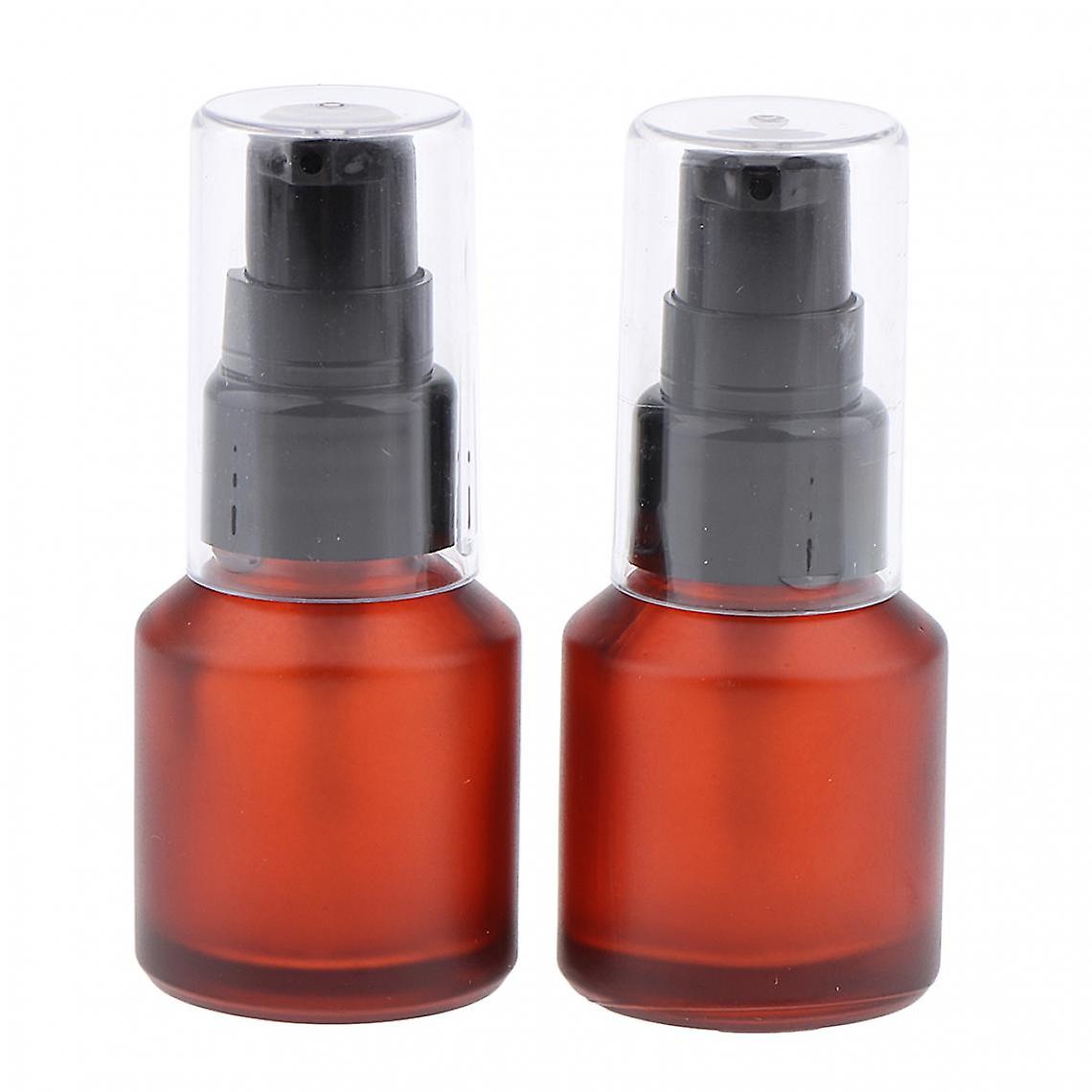 2pcs Empty Spray Pump Bottle Emulsion Refillable Lotions Bottle Glass 100ml