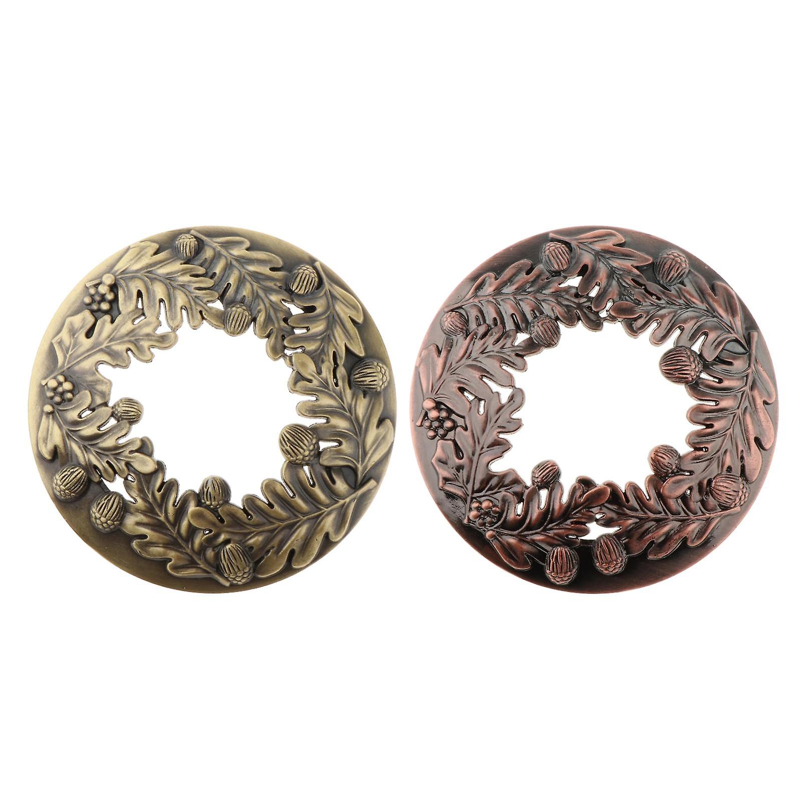 2pcs Hollowed Leaf Patterns Jar Candle Topper Cover Accessories Shade