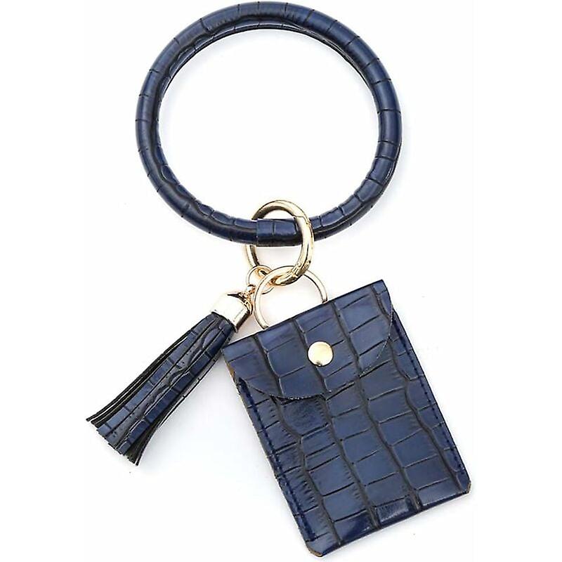 Big circle keychain with wallet (blue)