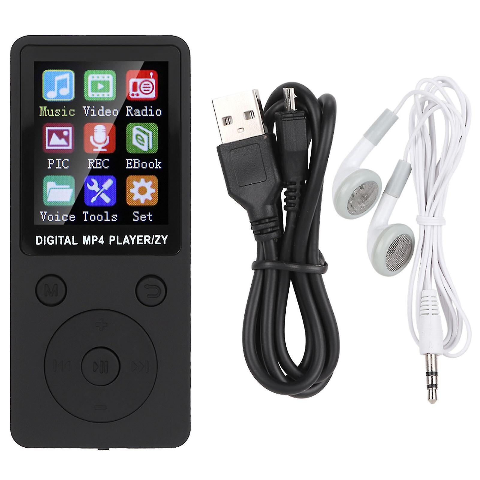T1 Music Mp3 Mp4 Player 8g Bluetooth Support 32g Memory Card Round Buttons Black