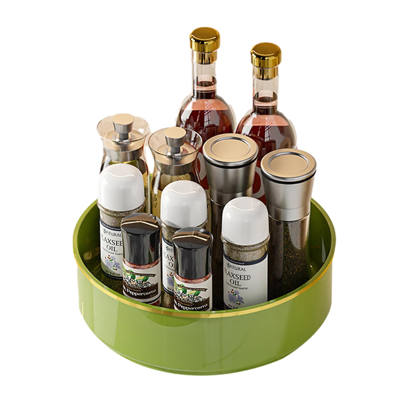 Rotatable Seasoning Bottle Storage Tray Multifunction Washable Storage Tool for Home Kitchen Cabinets