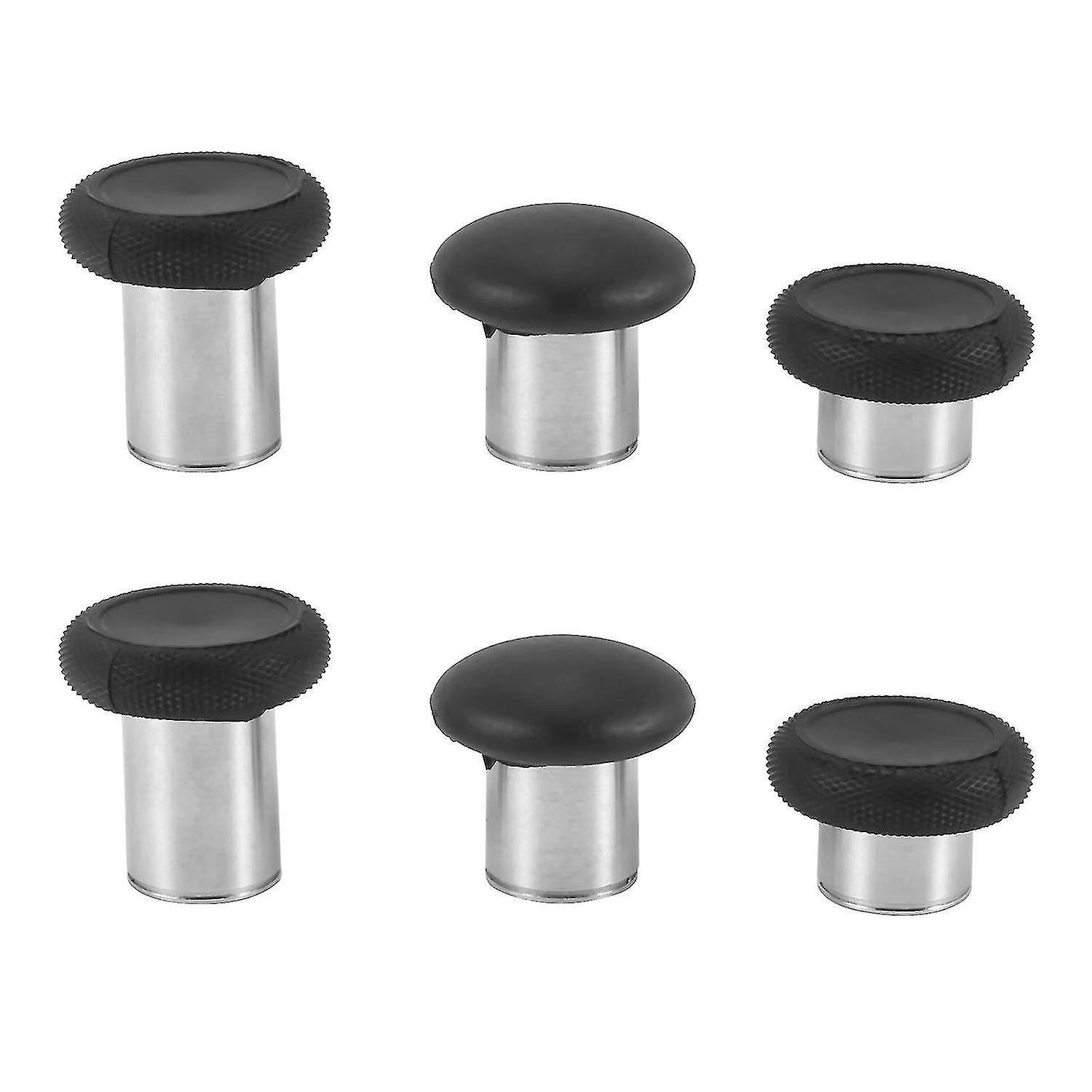 6-in-1-Tausch-Thumbstick-Griffe, Ersatzteile, die mit dem Xbox One Elite Controller kompatibel sind - Schwarz