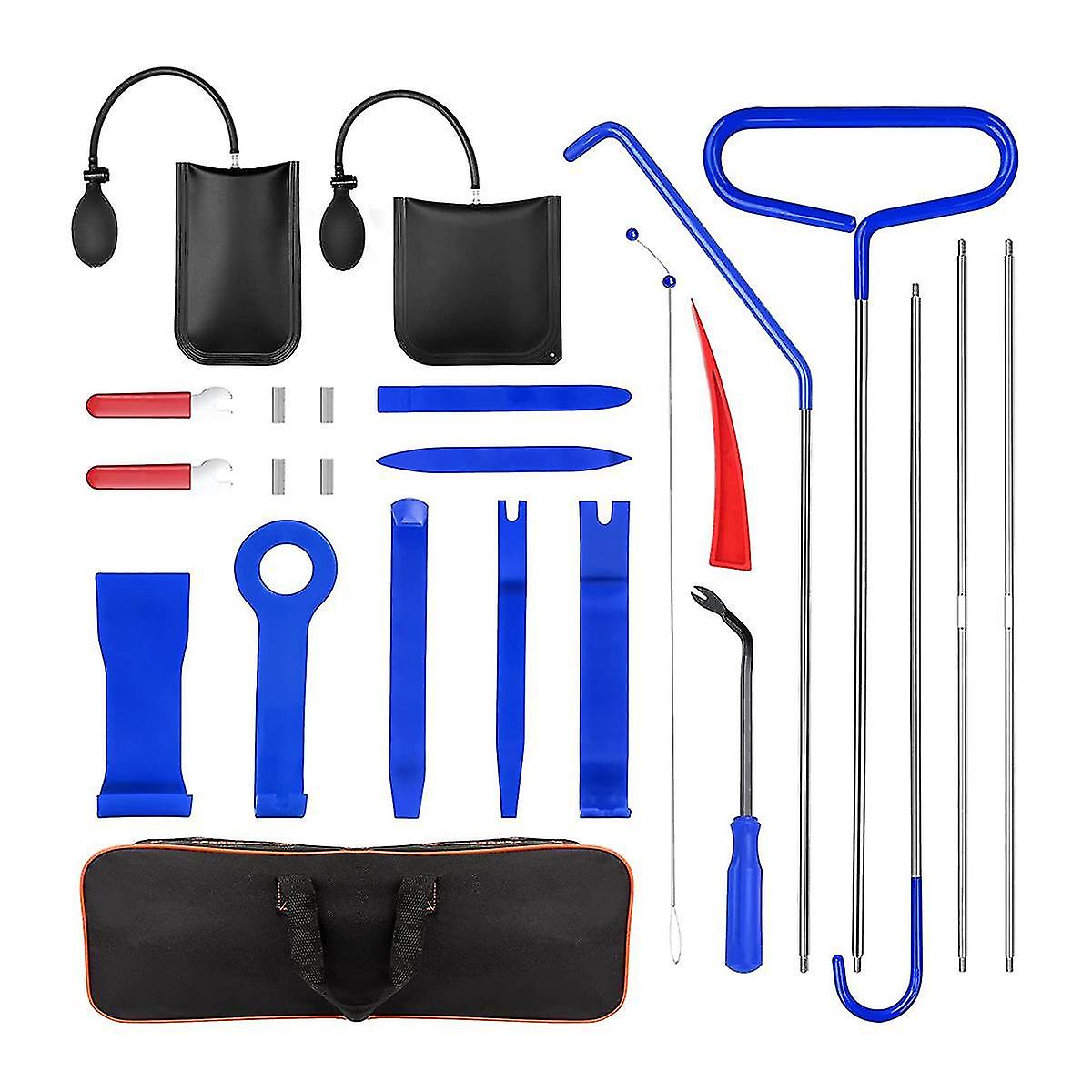 24pcs Car Emergency Kit, With Car Window Wedge, Wedge Pump, Remote Handle, Automatic Cutting And Ex