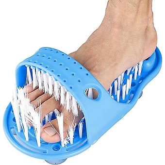 Box Badrum Dusch Ingen Böjning Fötter Borste Fotrengöring Borst Toffel Bricka Badkar Skrubber Massager Stick På Golv (28x14x10cm)