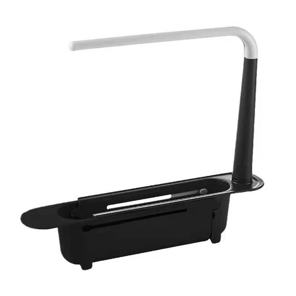 Expandable Sink Rack with Drain Tray for Kitchen & Bathroom Organization