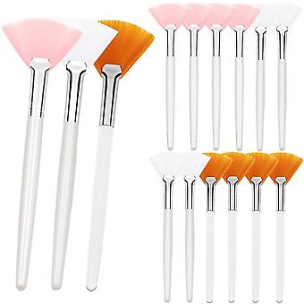 15pcs Fan Bru Soft Gesichtsapplikator Bru Applikator Pinsel Make-up Skre zu