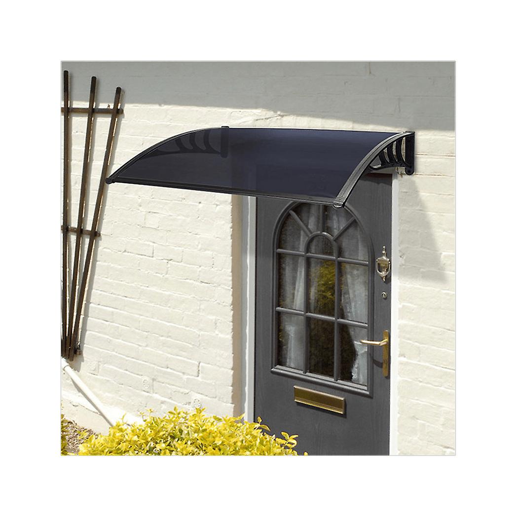 1.2m Tinted Door Canopy - Black
