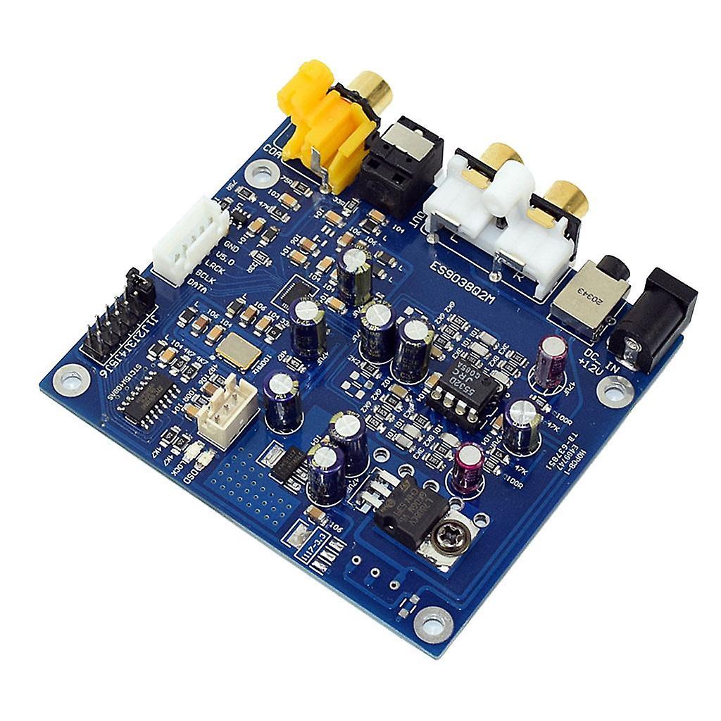 YJ-ES9038 Q2M I2S DSD Fiber Coaxiale Input Decoder DAC Audio Amplifier Board