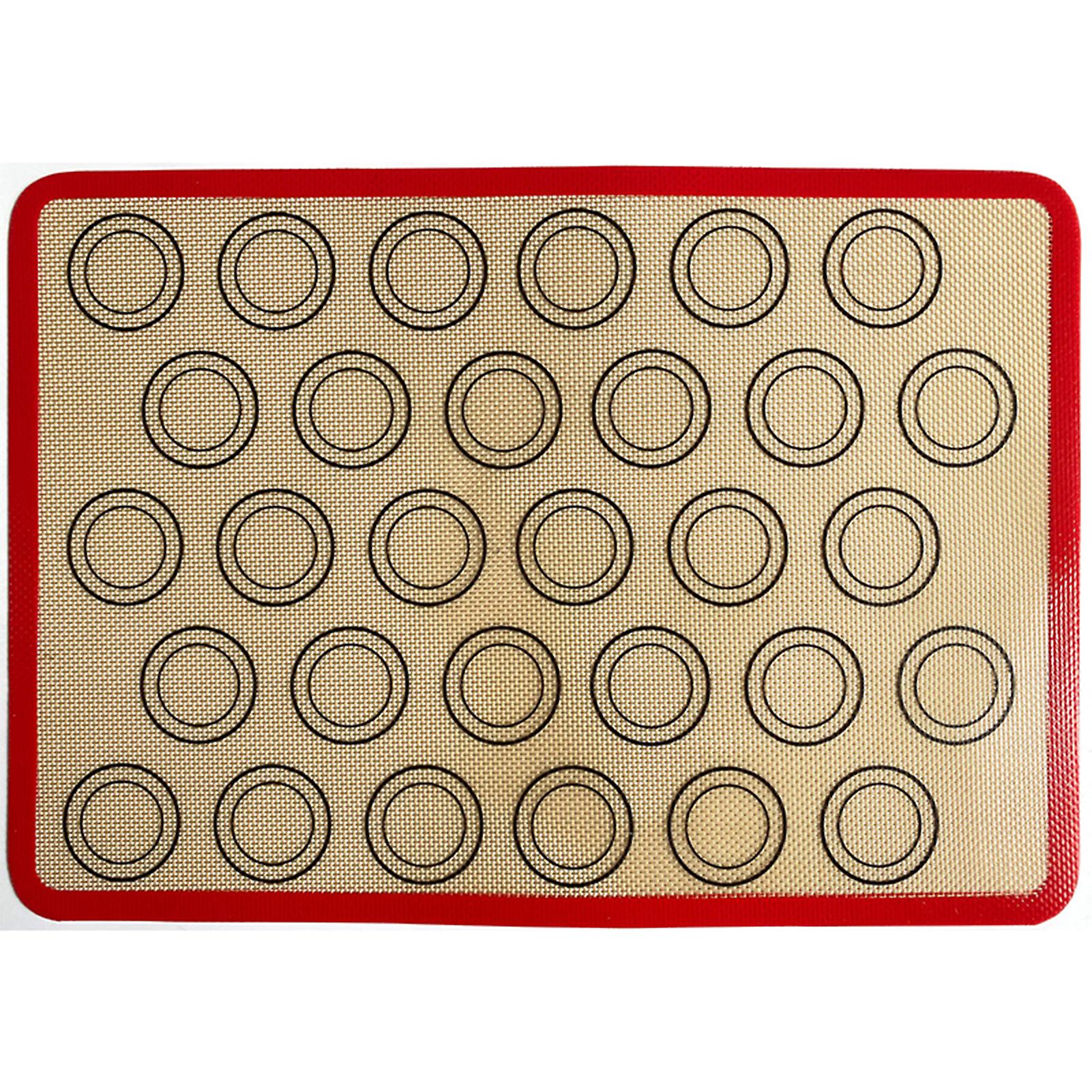 Non-Stick Macaron Baking Mat Food Safe Silicone Glass Fiber Cookies Baking Sheet Liner & Rolling for