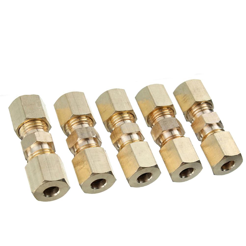 Raccords de compression en laiton 5 pièces 3/16 po, connecteurs de tuyau de frein durables et résistants à la corrosion